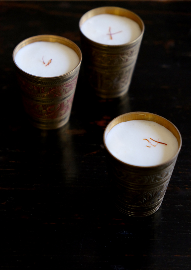 saffron + rose coconut lassi